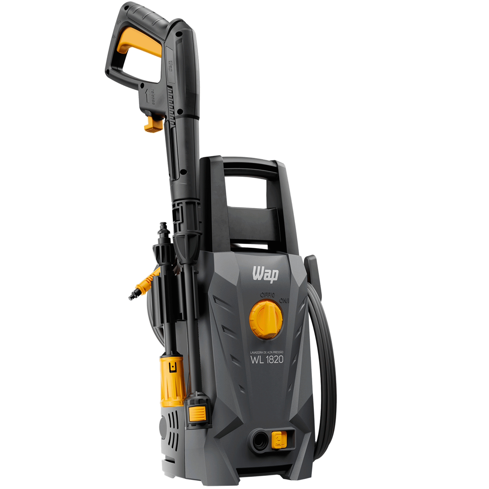 Lavadora de alta pressão WAP WL 1820 cinza e amarela